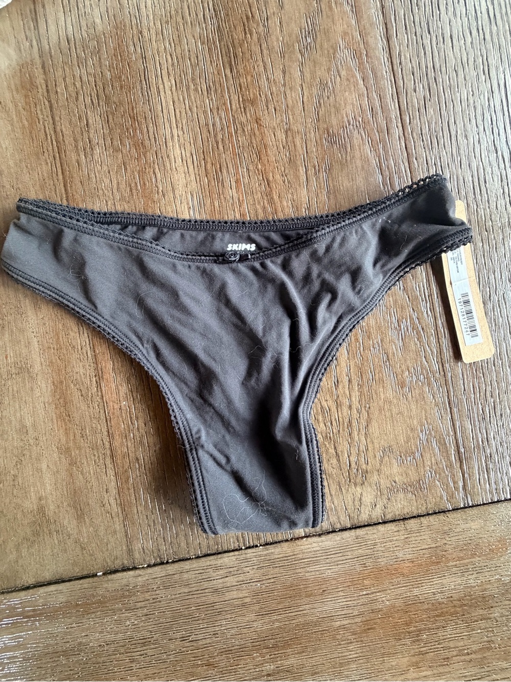 SKIMS Black Thong